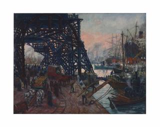 Benito Quinquela Martín - The Bridge at Boca (also known as Puente en La Boca)