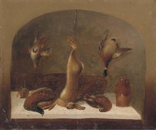 Benjamin Blake - A Kitchen Still Life Within A Feigned Niche; And Another Similar