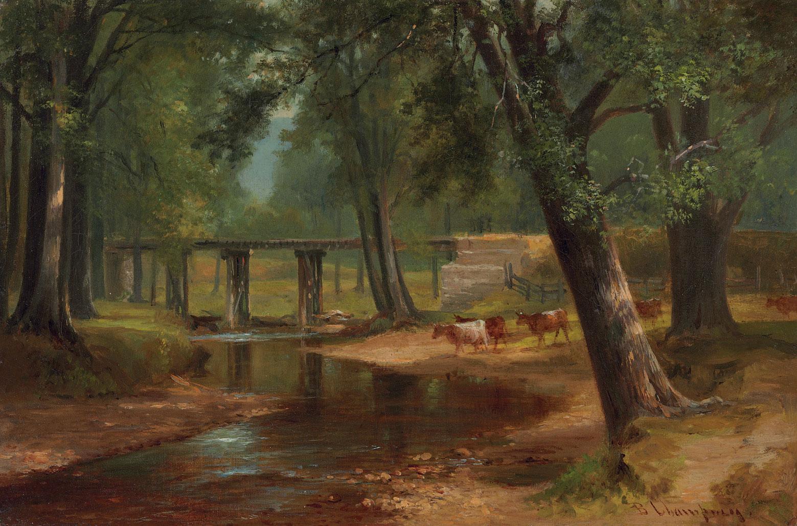 Benjamin Champney - Old Bridge, North Conway