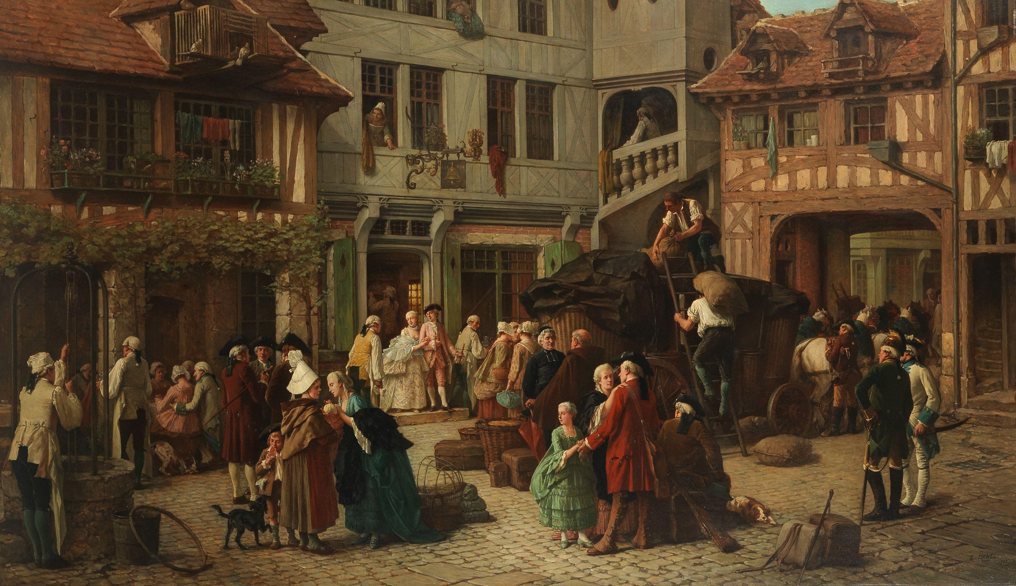 Benjamin Eugène Fichel - \'The courtyard of the Golden Bell\'