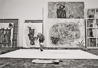 Benjamin Katz - Georg Baselitz im Atelier.