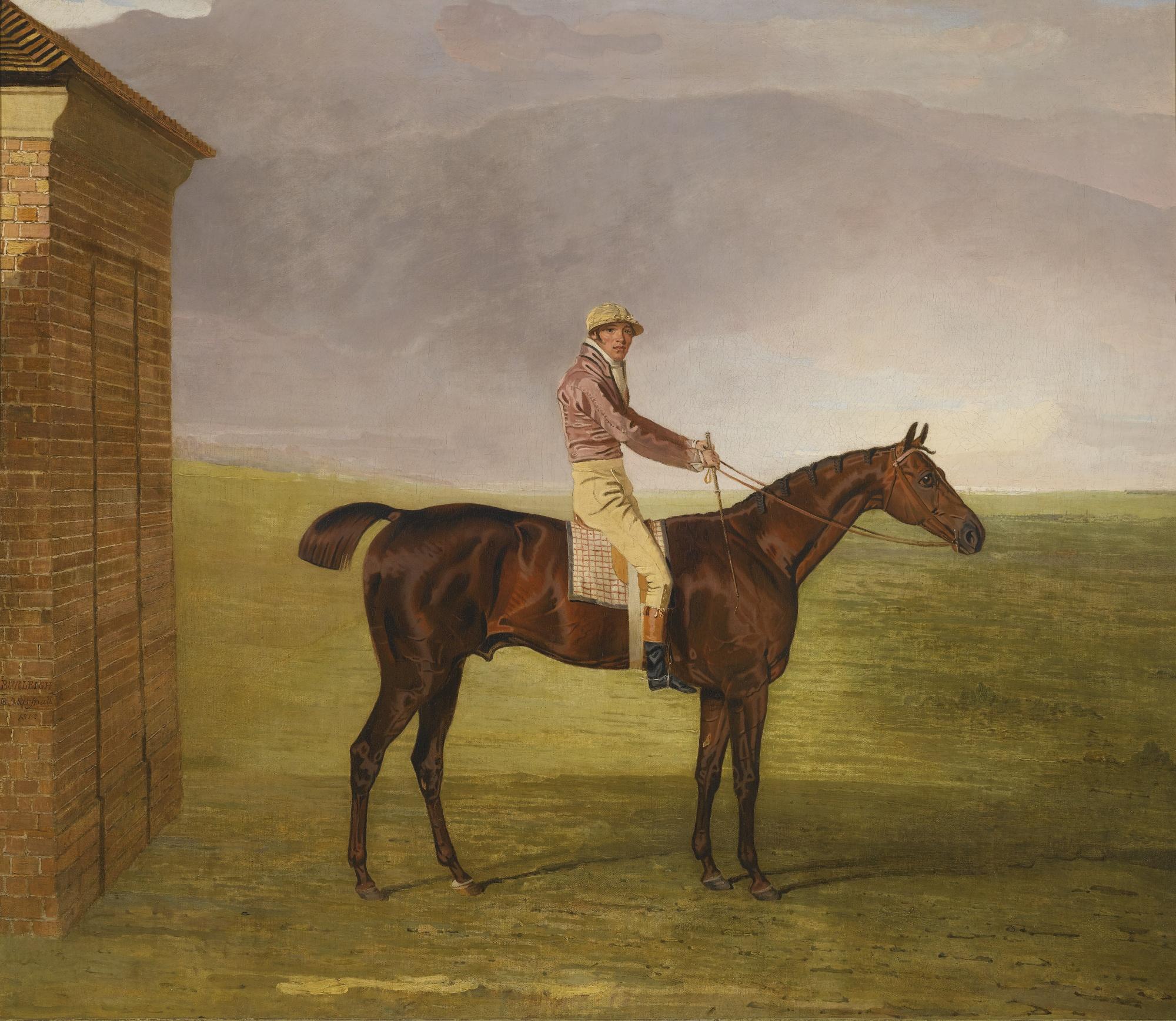 Benjamin Marshall - British mr. Henry Vansittart\'S Chestnut Colt Burleigh With Sam Chifney Up, By The Rubbing-Down House At Newmarket