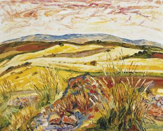 Benjamín Palencia - Campos de mies