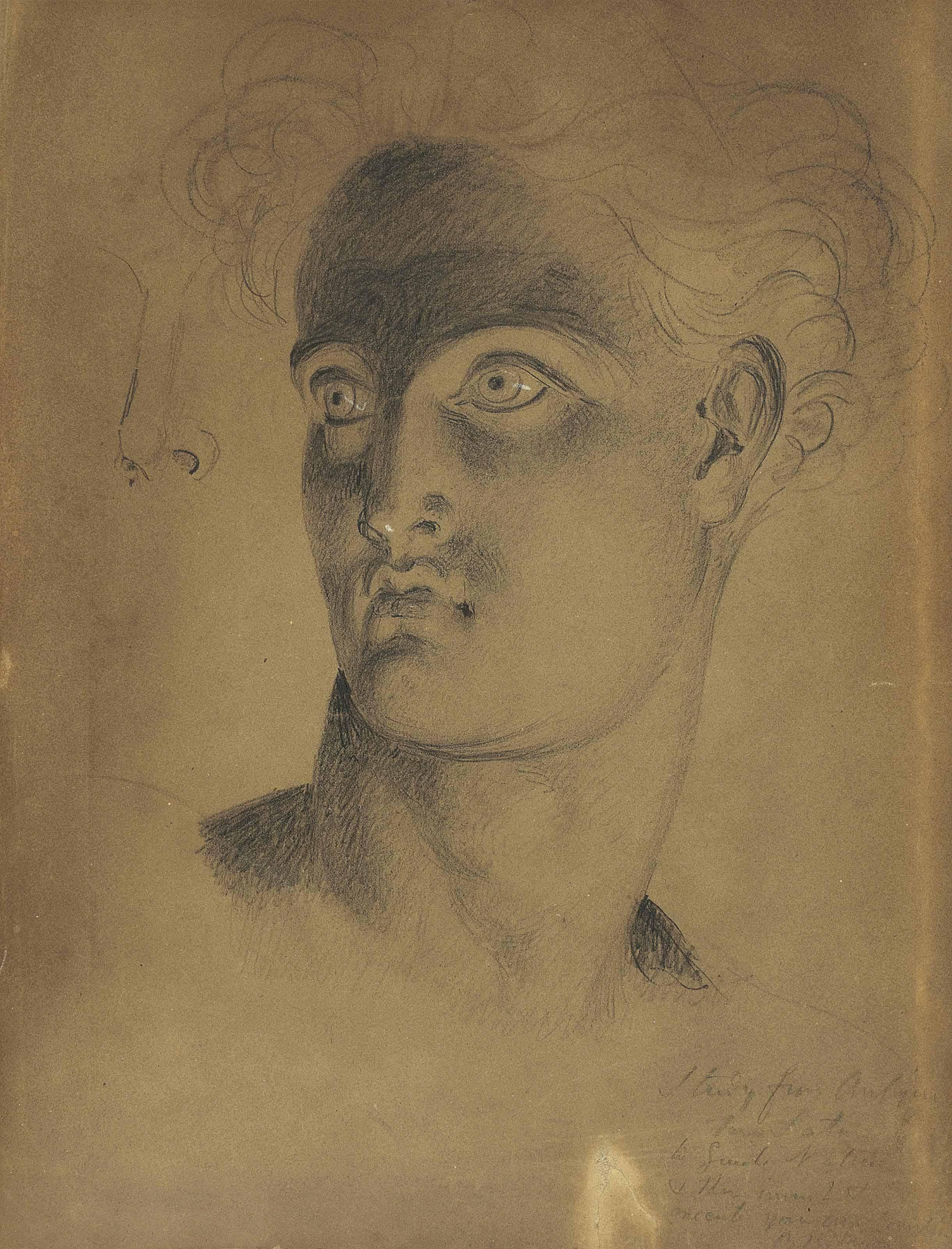 Benjamin Robert Haydon - Study For The Head Of Uriel For \'Satan And Uriel\'
