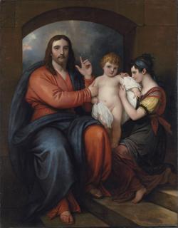 Benjamin West, P.R.A. - Christ the Saviour with a mother and child