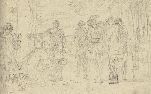 Benjamin West, P.R.A. - Discovering the bones of Sir Peter Halket