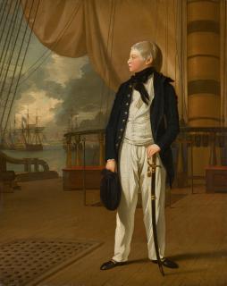 Benjamin West, P.R.A. - Portrait of Prince William, later King William IV of Great Britain (1765–1837), when a midshipman, in naval uniform standing on the deck of HMS Prince George
