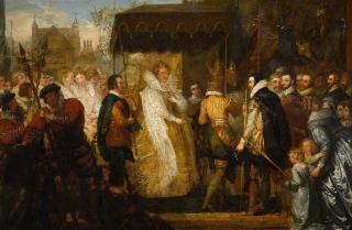 Benjamin West, P.R.A. - Queen Elizabeth going in procession to Saint Paul\'s Cathedral after the destruction of the Spanish Armada