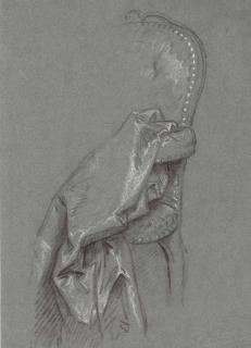 Benjamin West, P.R.A. - Study Of A Chair And Drapery For \'Mrs Peter Beckford\'