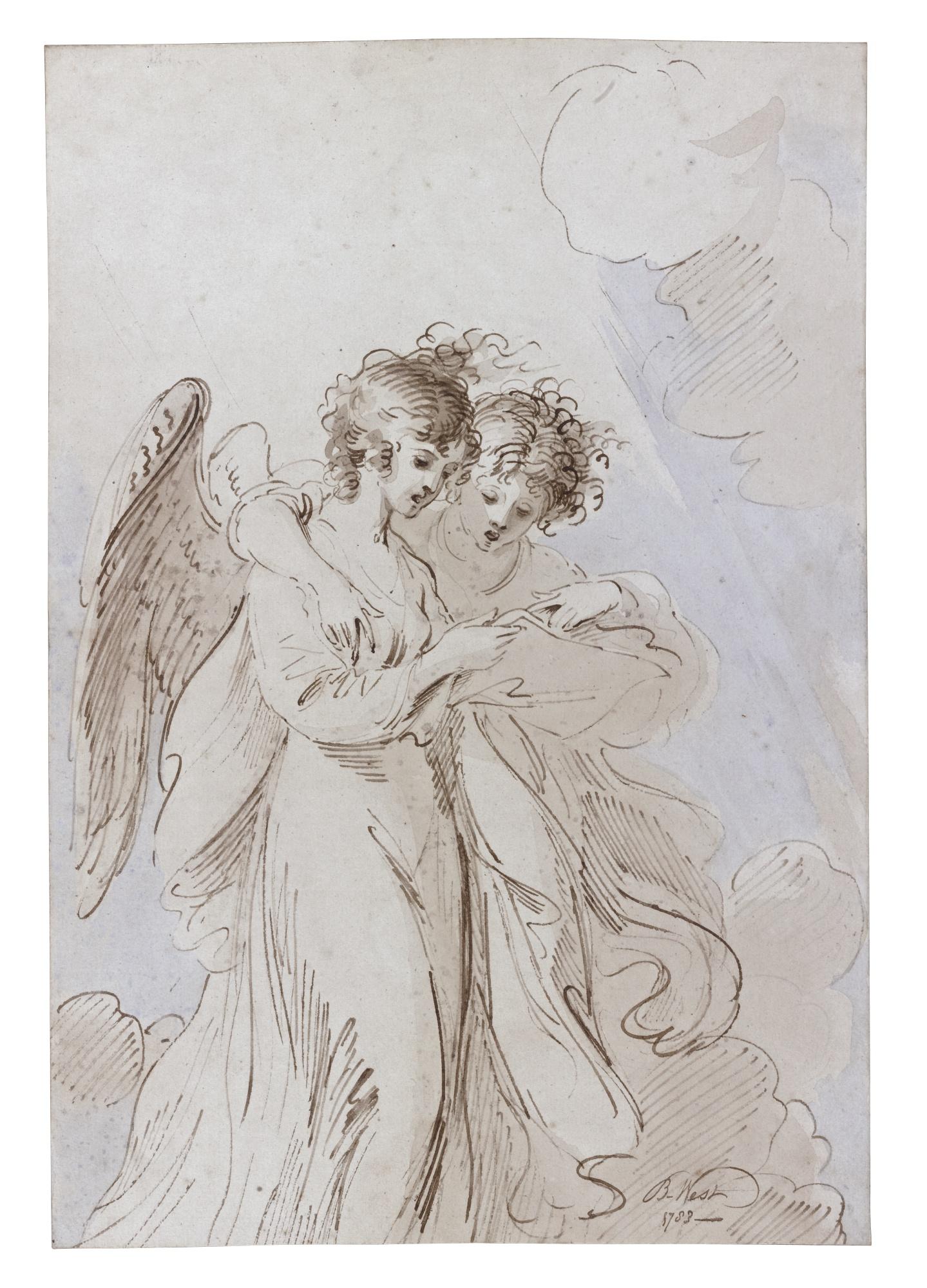 Benjamin West, P.R.A. - Two Angels Singing