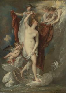 Benjamin West, P.R.A. - Venus At Her Birth Attired By The Three Graces