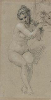Benjamin West - Seated Nude