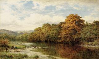 Benjamin William Leader - Coming autumn on Welsh river
