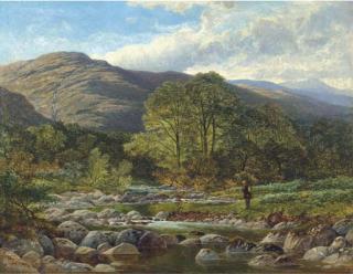 Benjamin Williams Leader, R.A. - A Stream From The Hills