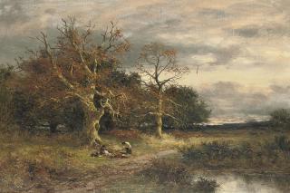 Benjamin Williams Leader, R.A. - An autumn evening