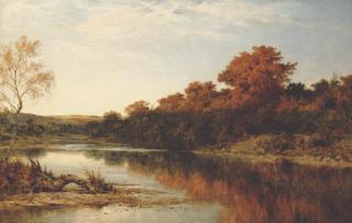Benjamin Williams Leader, R.A. - An Autumn Gleam