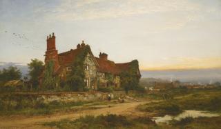 Benjamin Williams Leader, R.A. - An Old Surrey Home
