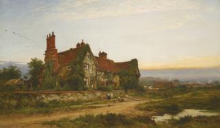 Benjamin Williams Leader, R.A. - An Old Surrey Home