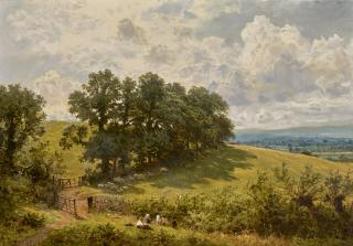 Benjamin Williams Leader, R.A. - Hedge Row Elms At Hillocks Green