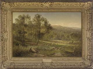 Benjamin Williams Leader, R.A. - Sheep-pastures, North Wales