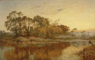 Benjamin Williams Leader, R.A. - The Last Gleam