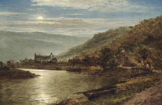 Benjamin Williams Leader, R.A. - Tintern Abbey by moonlight