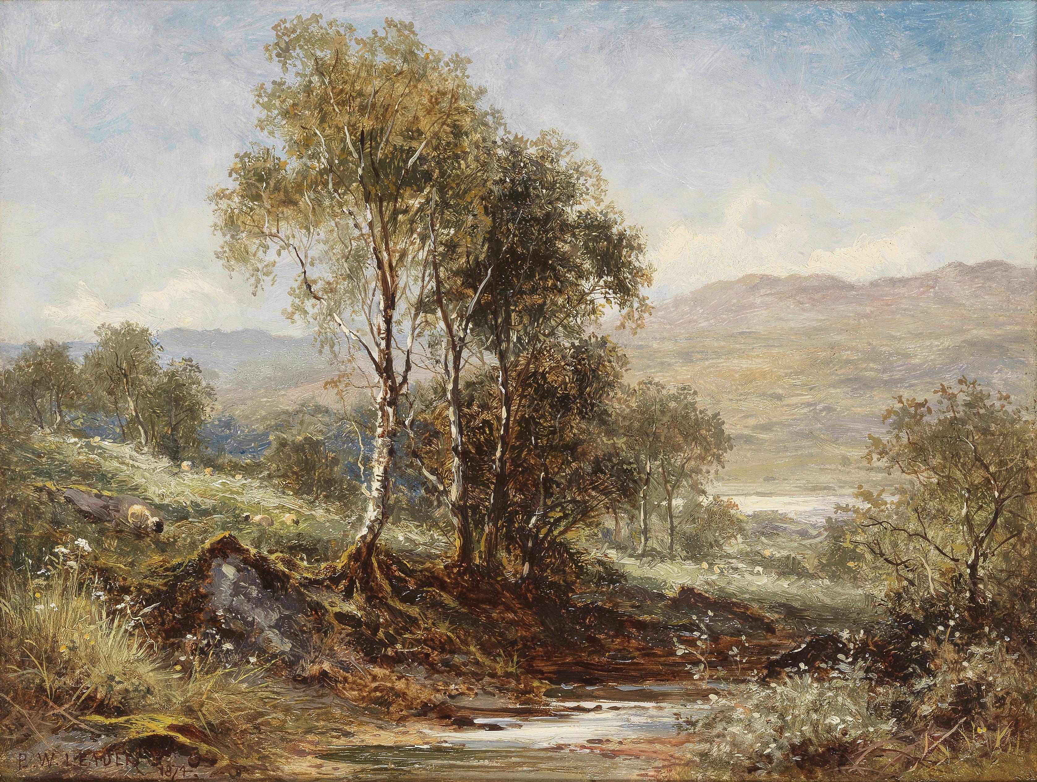 Benjamin Williams Leader, RA - A hazy morning on the Welsh Hills