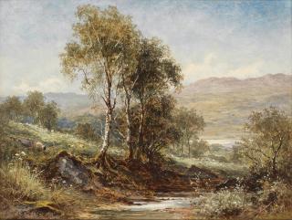 Benjamin Williams Leader, RA - A hazy morning on the Welsh Hills