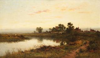 Benjamin Williams Leader, RA - A quiet evening
