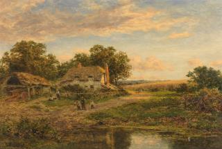 Benjamin Williams Leader, RA - A Worcestershire cottage