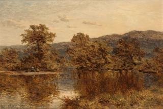 Benjamin Williams Leader, RA - An autumn evening in North Wales