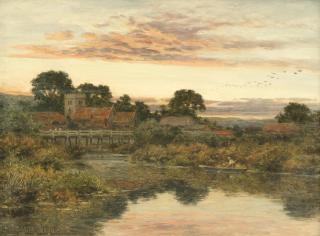 Benjamin Williams Leader, RA - Streatley Church