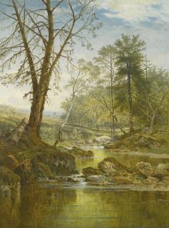 Benjamin Williams Leader - British a Sunny Stream — Beardon, Dartmoor