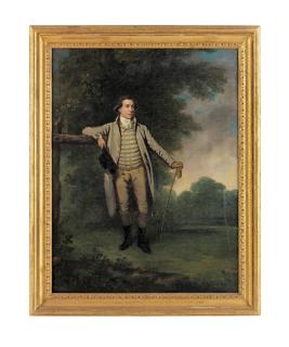 Benjamin Wilson - Portrait of Henry Pye, standing full-length before a landscape