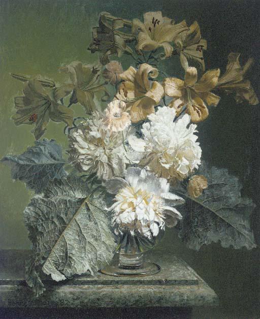 Bennett Oates - Yellow Lillies and White Peonies