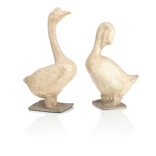 Benno Schotz - A pair of stoneware figures of geese