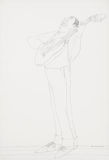 Benny Andrews - Hog Caller\'s Blues (Music Series) sheet size 22 x 15in (55.9 x 38.1cm)