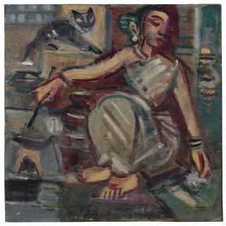 Benodebehari Mukherjee - Frying Fish