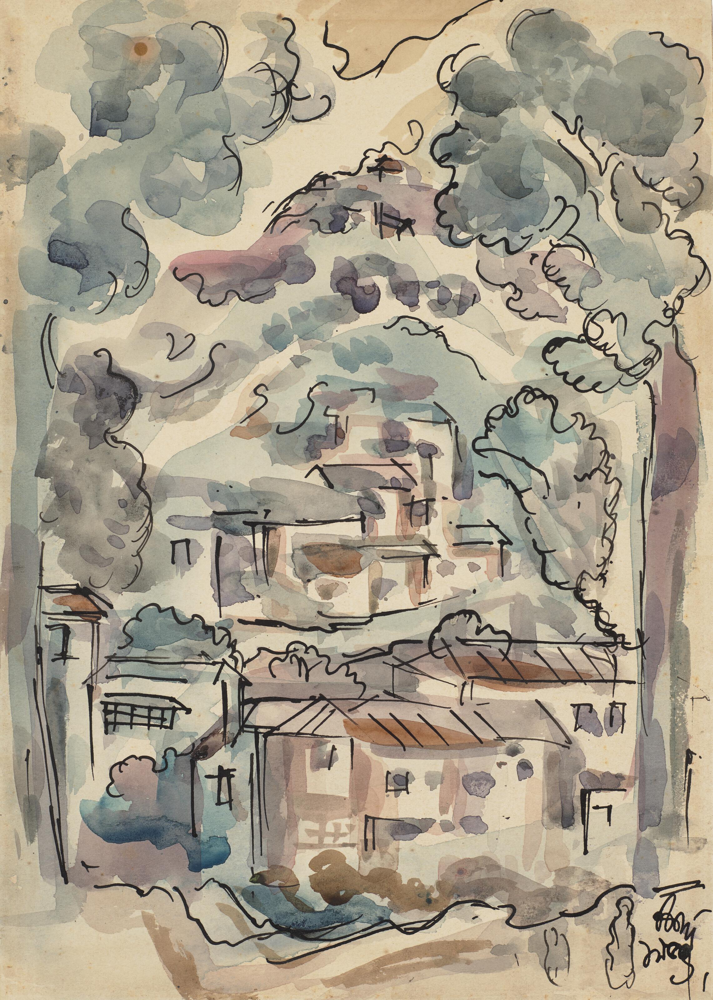 Benodebehari Mukherjee - Untitled (Hilltop)