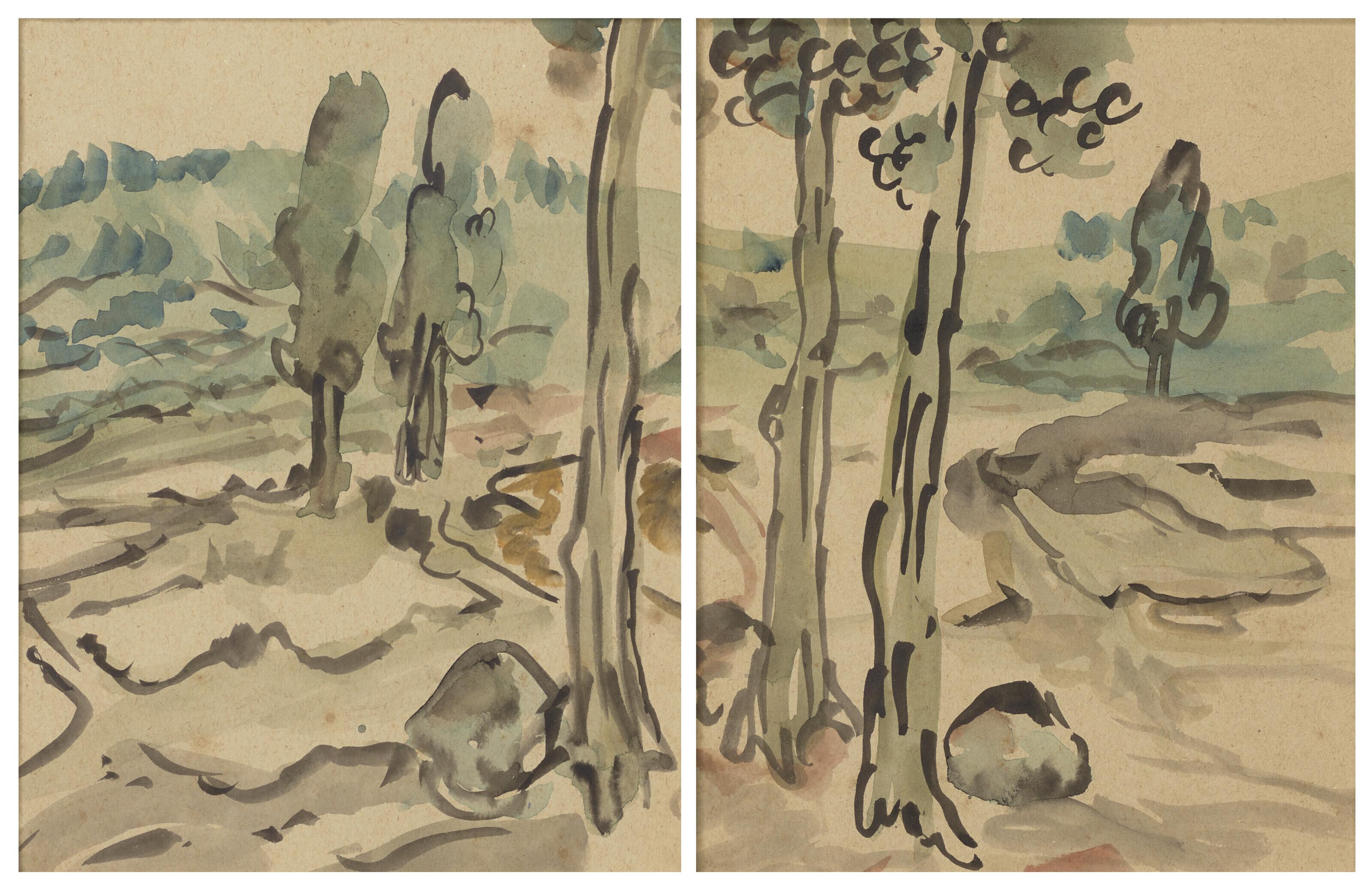 Benodebehari Mukherjee - Untitled (Landscapes)