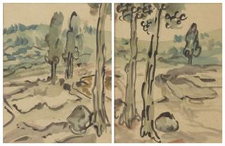 Benodebehari Mukherjee - Untitled (Landscapes)