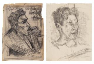 Benodebehari Mukherjee - Untitled (Portrait Of Ramkinker Baij); Untitled (Portrait)