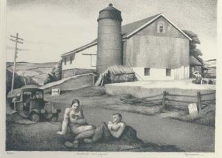 Benton M. Spruance - Landscape with Figure (F. & L. 179)