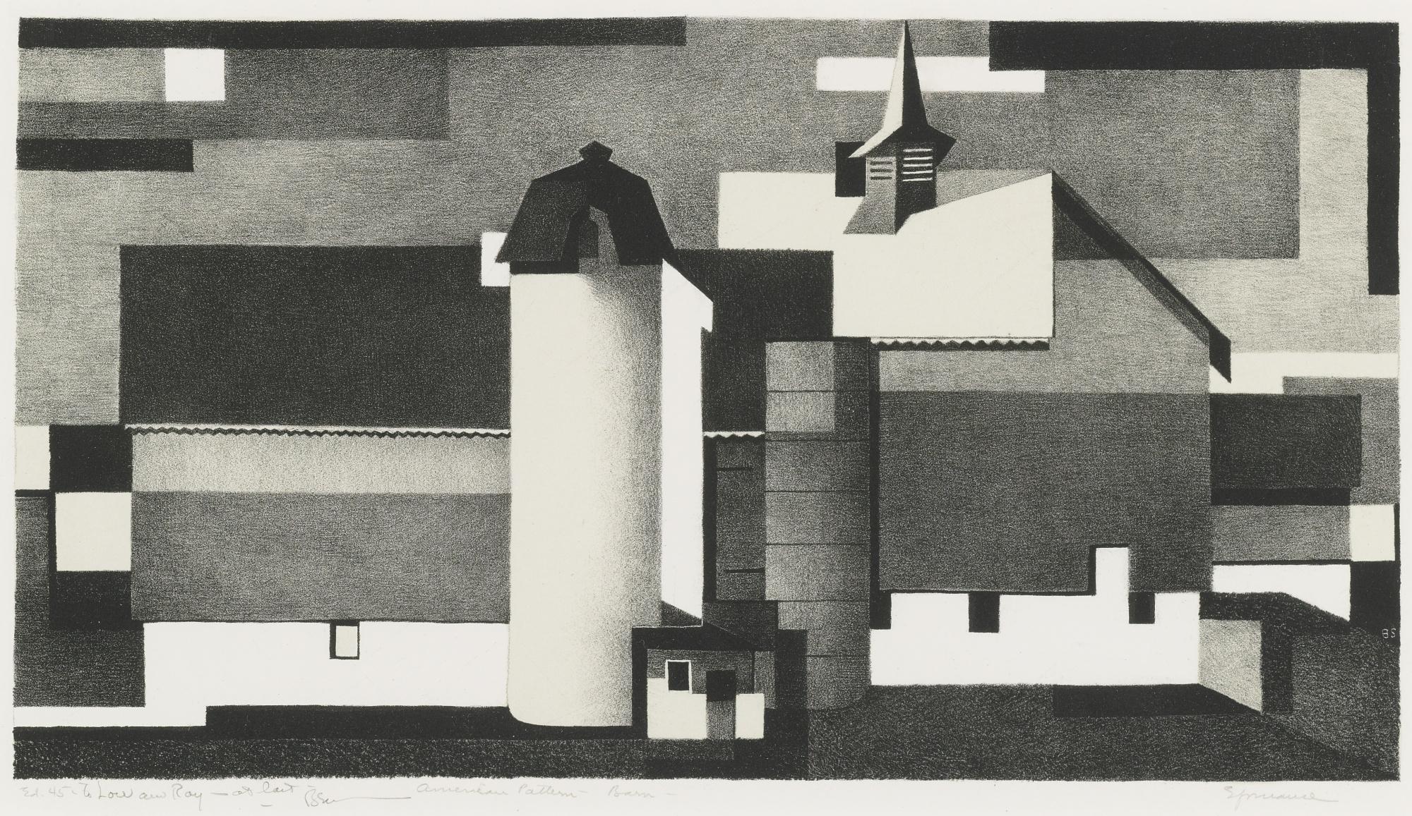 Benton Spruance - American Pattern - Barn (Fine & Looney 184)