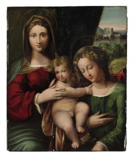 Benvenuto Tisi, Garofalo - The Madonna and Child with Saint Catherine