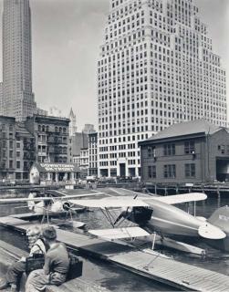 Berenice Abbott - Downtown Skyport, Foot of Wall Street, 1936, from the Retrospective portfolio