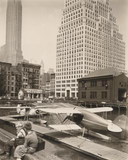 Berenice Abbott - \'Downtown Skyport, Pier 11, East River, Manhattan\'