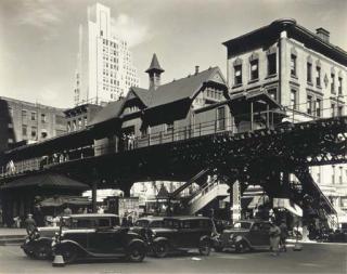Berenice Abbott - Hanover Square, Manhattan, 1936