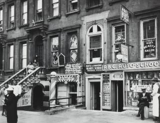 Berenice Abbott - Harlem Street, ABC Auto School