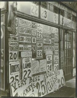 Berenice Abbott - Jacob Heymann Butcher Shop, 1938